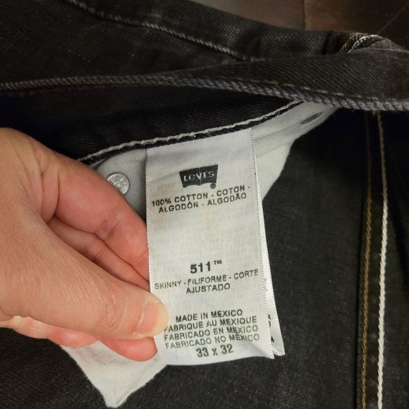 Vintage Levis 511 black straight leg jeans - Picture 4 of 7